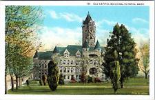 Old Capitol Building, Olympia, Washington - Vintage white border Postcard c1920s picture