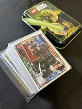 Lot of 50 Different Lego Star Wars Series 1 Trading Cards 2018 w/Yoda Tin picture