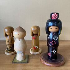 Rare Japanese Original Kokeshi Dolls Miyagawa Kunio Usaburo Ornaments 4 Pieces picture
