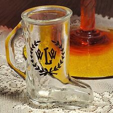 Vintage W.L. WELLER Special Reserve Bourbon Whiskey Boot shot Glass 7 Year RARE picture