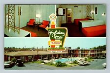 Montgomery AL-Alabama, Holiday Inn, Hotel, Motel, Rooms, c1964 Vintage Postcard picture