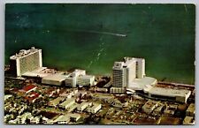 Deauville Carillon Hotel Atlantic Ocean Miami Beach Florida Aerial View Postcard picture