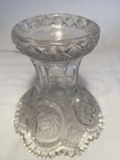 EAPG Antique Clear Pressed Glass Punch Bowl Base Stand IVERNA-Ripley ca. 1911 picture