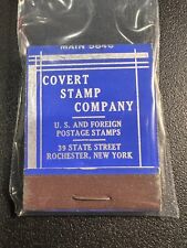 VINTAGE MATCHBOOK - COVERT STAMP COMPANY - ROCHESTER, NY - UNSTRUCK picture