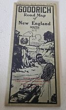 Vintage 1919 Goodrich National Touring Bureau Road Map of Southern New England picture