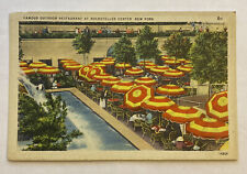Vintage Linen Postcard, Famous Outdoor Restaurant, Rockefeller Center, NYC picture