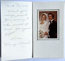 Vintage 1970s Wedding Photograph Bride Groom Gift Thank You Card Original picture