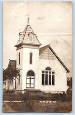 Bartlett Kansas KS Postcard RPPC Photo Presbyterian Church c1910's Antique picture