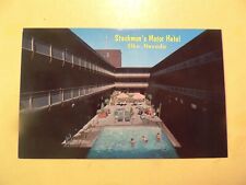 Stockmen's Motor Hotel Casino Elko Nevada vintage postcard swimming pool picture