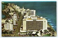 1950s MIAMI BEACH FLORIDA THE SEVILLE HOTEL OCEAN FRONT 29th ST POSTCARD P2781 picture