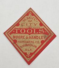 Moore & Handley Hardware Label Birmingham AL picture