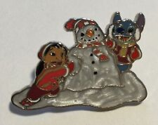 Disney Open Lilo and Stitch Snowman Holiday Christmas Mystery Pearly Pin picture
