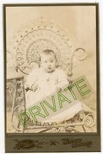 Cabinet Photo - Brooklyn, New York - Cute Baby Sitting in Big Wicker Chair  picture