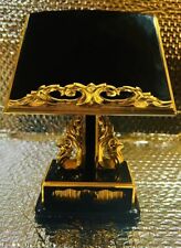 JAPANESE BUDDHIST ALTAR BLACK LACQUER  WOOD MEMORIAL DISPLAY STAND GOLD BUTSUDAN picture