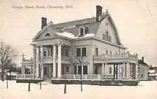 Vintage Postcard Exterior View George Nason Home Chesaning Michigan 1910 picture
