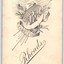 c1870s Philadelphia Boy / Girl CdV Photo Card Rhoads Excelsior Engraved Back H22 picture
