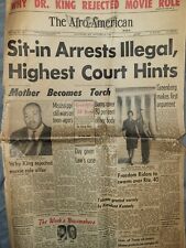 the afro american Baltimore, md newspaper why dr. king rejected movie role 1961 picture