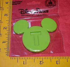 NEW = GREEN - T - LETTER = WALT DISNEY PARKS = MICKEY MOUSE ALPHABET MAGNET picture