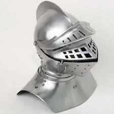 Medieval Knight Tournament Close Armor Helmet Replica 20Ga Sca Larp Great Helmet picture