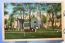 Virginia VA Richmond - Old St John's Church -  Graveyard View - Vintage Postcard picture
