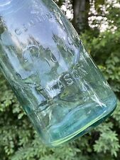 Antique 1900s Genuine Boyd’s Mason Jar 1/2 Gallon with Glass Ball Lid Bubbles picture