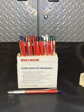 Vintage KOH-I-NOOR  RED Technigraph 5611/c Mechanical Lead Pencil Pack Of 24 picture