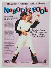 Nobody's Fool Video Cassette Movie Eric Roberts 1987 Vintage Print Ad picture