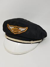 VTG 40s 50 Harley Davidson Captain's Hat - Great Shape Size 7 3/8 - No Band picture