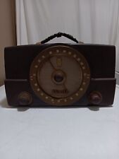 Vintage 1950s Mid Century Zenith AM/FM H725 Bakelite Tube Radio/ WORKS SOME.. picture