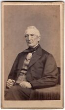 CIRCA 1860s CDV CHARLES D. FREDRICKS OLD MAN IN SUIT DETAILED BROADWAY NEW YORK picture