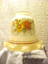 Vintage White Floral Flowers Roses Ruffled Bell Shade picture