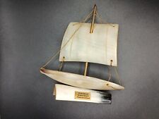 Dykehead Horncraft 5” Tall Horn Art Sailboat - US Fast   picture