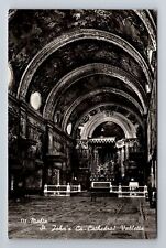 RPPC-Malta St John's Co Cathedral Valletta, Antique, Vintage Postcard picture