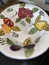 Oneida Vintage Fruit Large Oval Serving Bowl Dish Vintage Fruit 14.5”x12” picture