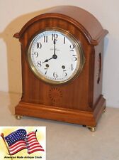 RESTORED SETH THOMAS ANTIQUE TORY - 1913 TIME & HOUR STRIKE CLOCK IN MAHOGANY picture