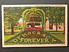 Postcard Sandusky OH - Democracy Forever Floral Emblem in Washington Park picture