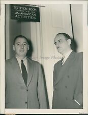 1948 John Abt Atty Harold Camner Nyc Appears At Huac Probe Politics Photo 6X8 picture