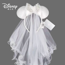 Children's playground veil White Minnie wedding veil headband hairpin amusement picture