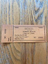 1946 Full Unused Drawing Ticket on a New Schwinn Bicycle  Cleveland picture