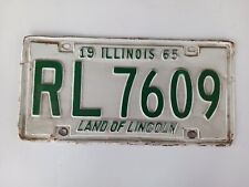 1965 Illinois IL License Plate RL 7609 Land of Lincoln picture