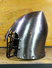 Medieval 16 Gauge Steel Combat Helmet Medieval Combat Bascinet Armor Helmet picture