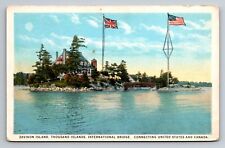 Zavikon Island International Bridge New York Vintage Unposted Postcard picture