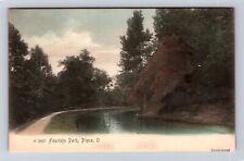 Piqua OH-Ohio, Fountain Park, Antique, Vintage Souvenir Postcard picture