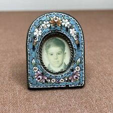 Antique Micro Mosaic Mini Frame Floral Flowers picture