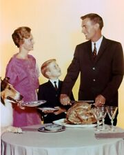 Lassie 24x36 inch Poster June Lockhart and cast Thanksgiving turkey pose picture