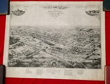 1866 Lansing Michigan MI Capital Historic Panoramic Town Birdseye Map 1939 Repro picture