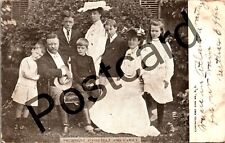 1908 PRESIDENT ROOSEVELT AND FAMILY, 8 people,  postcard jj158 picture