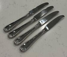 Four (4) Lenox Tudor Bead Augusta Dinner Knives Set 9 1/4” Flatware picture