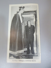 c1950s Wilson's Meats HENRY HITE Advertising Card - World's Tallest Man picture