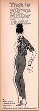 1959 Mister Pants Fashion Print Ad Lord and Taylor 60's Style Art  picture